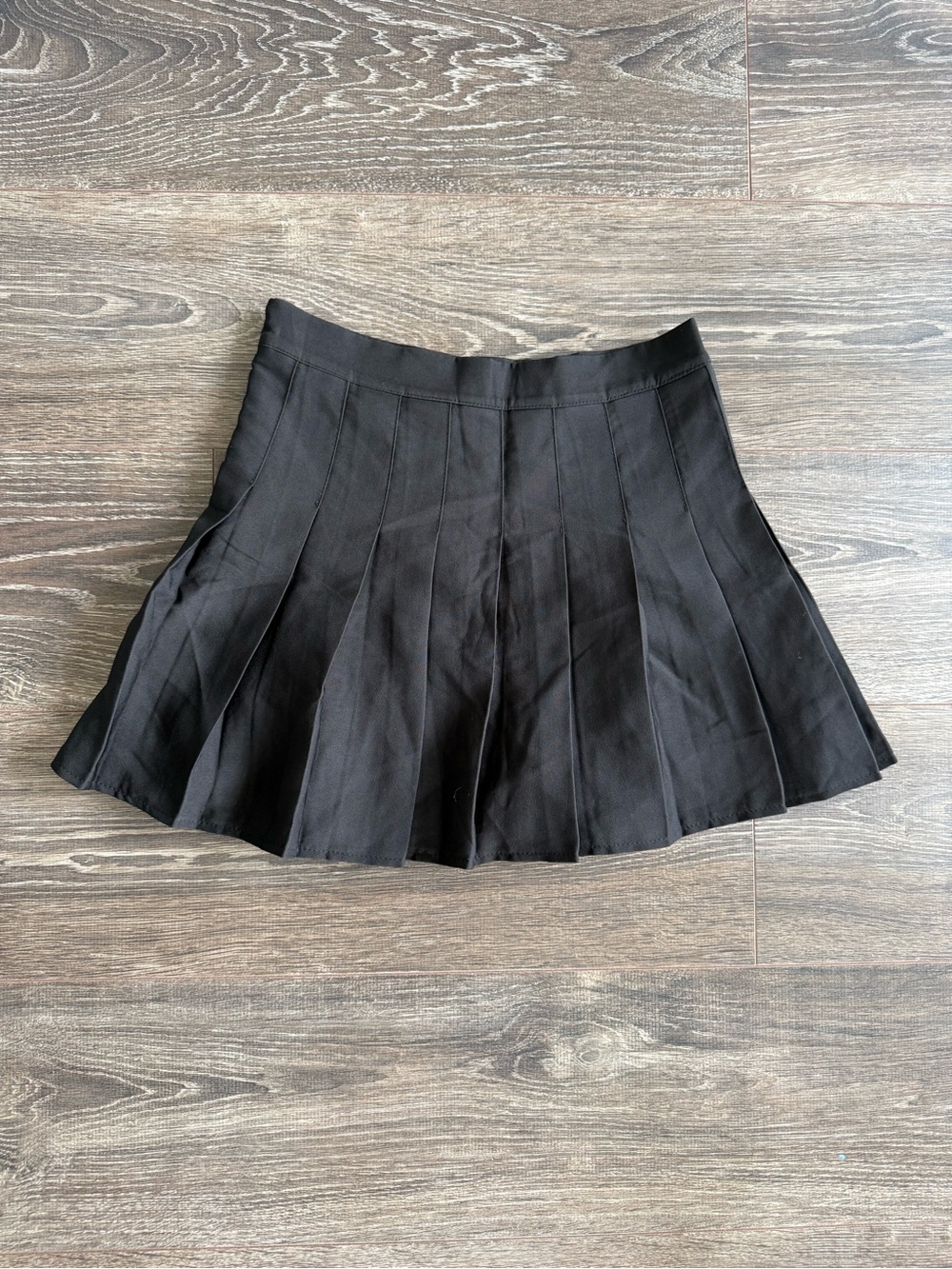 OAK + FORT Black Pleated Skater Mini Skirt
